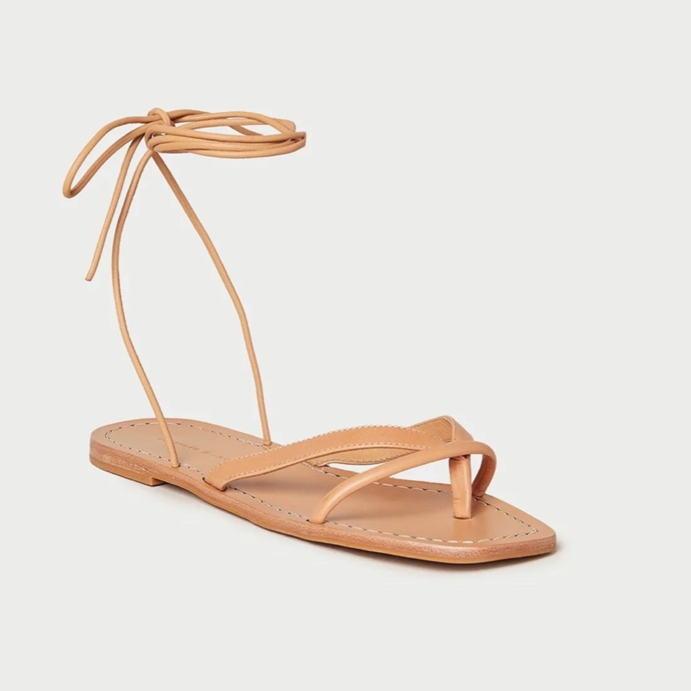 Loeffler Randall Lilla Thong Wrap Sandal Honey New in Box